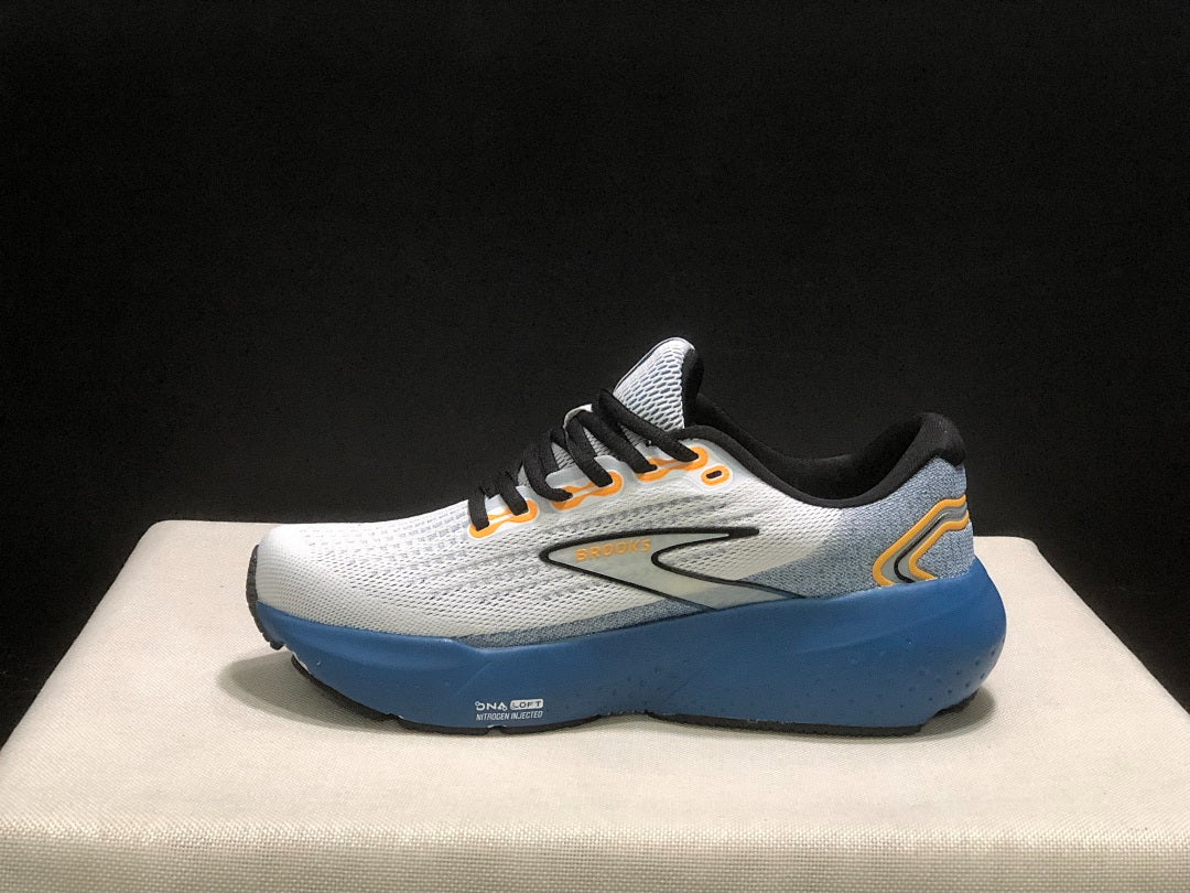 Brooks Glycerin 21 Neutral Road Running Shoes White Blue Gold
