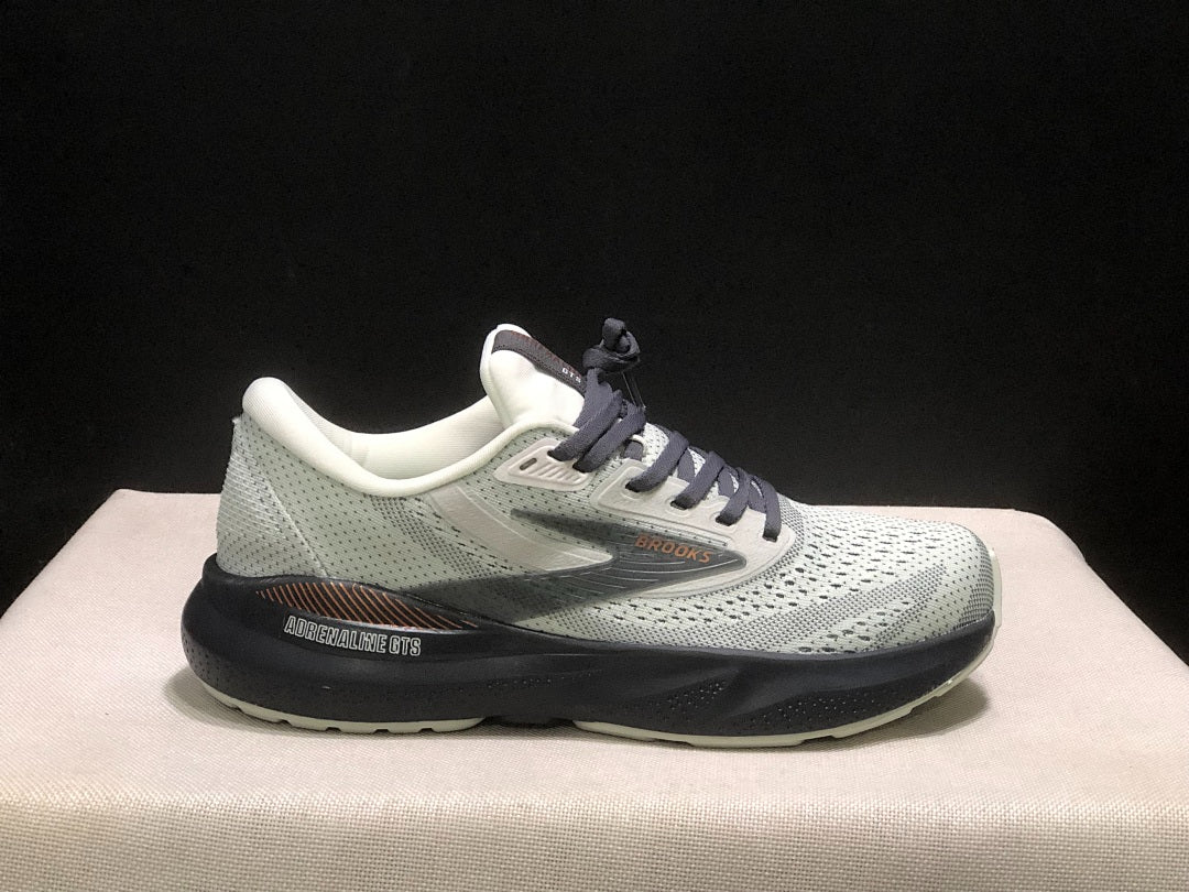 Brooks Adrenaline GTS 24 Support Road Running Shoes Light Grey Dark Navy Copper