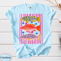 Comfort Colors Preppy Fish Shirt, Summer Vacation Tee, Girls Fishing Tshirt, Beach Vibes