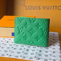 LV M25998 Multiple Wallet Bamboo Green Taurillon Monogram leather
