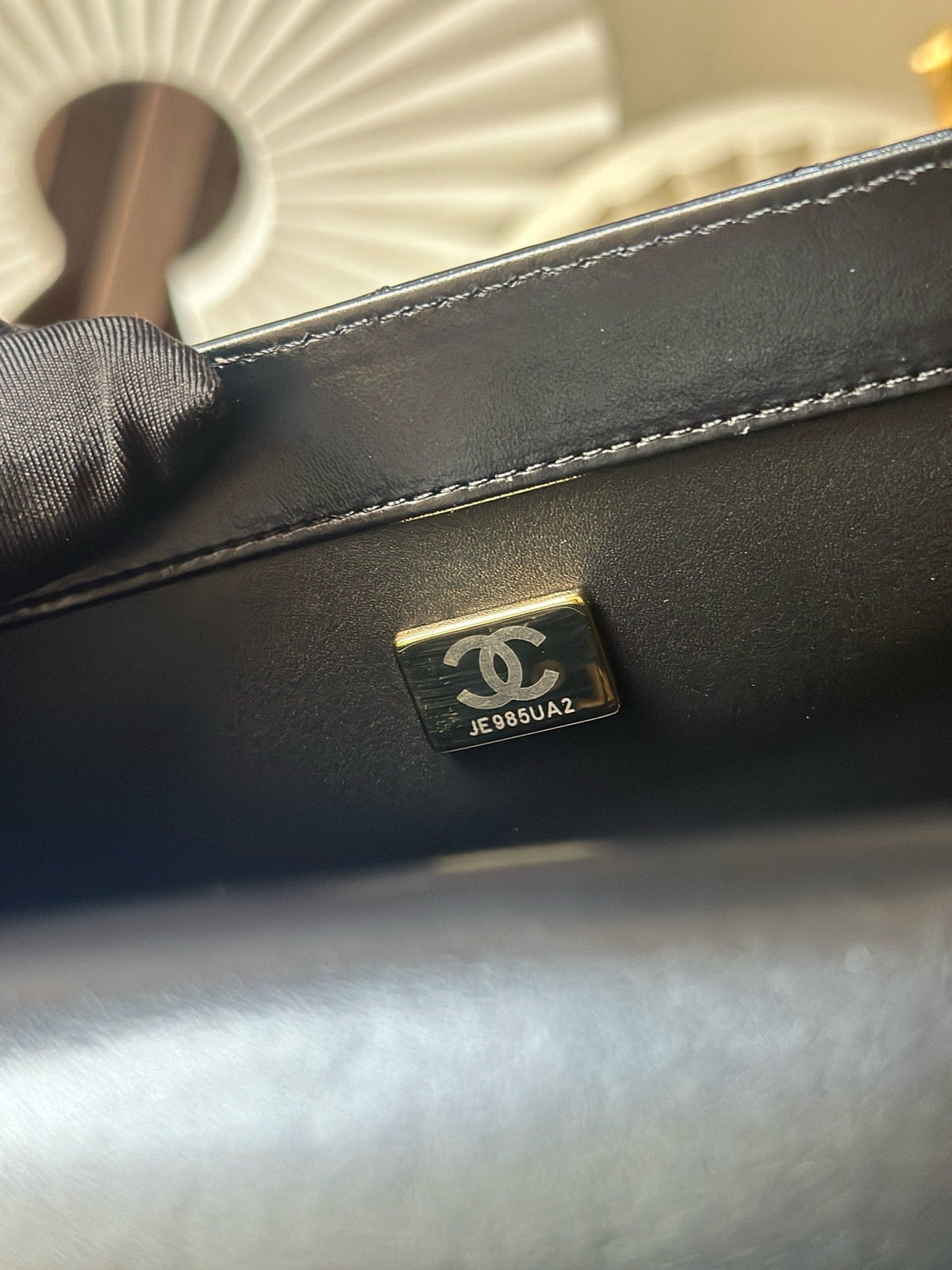 CC Wallet With Strap 22cm Black Quited Lambskin 286330