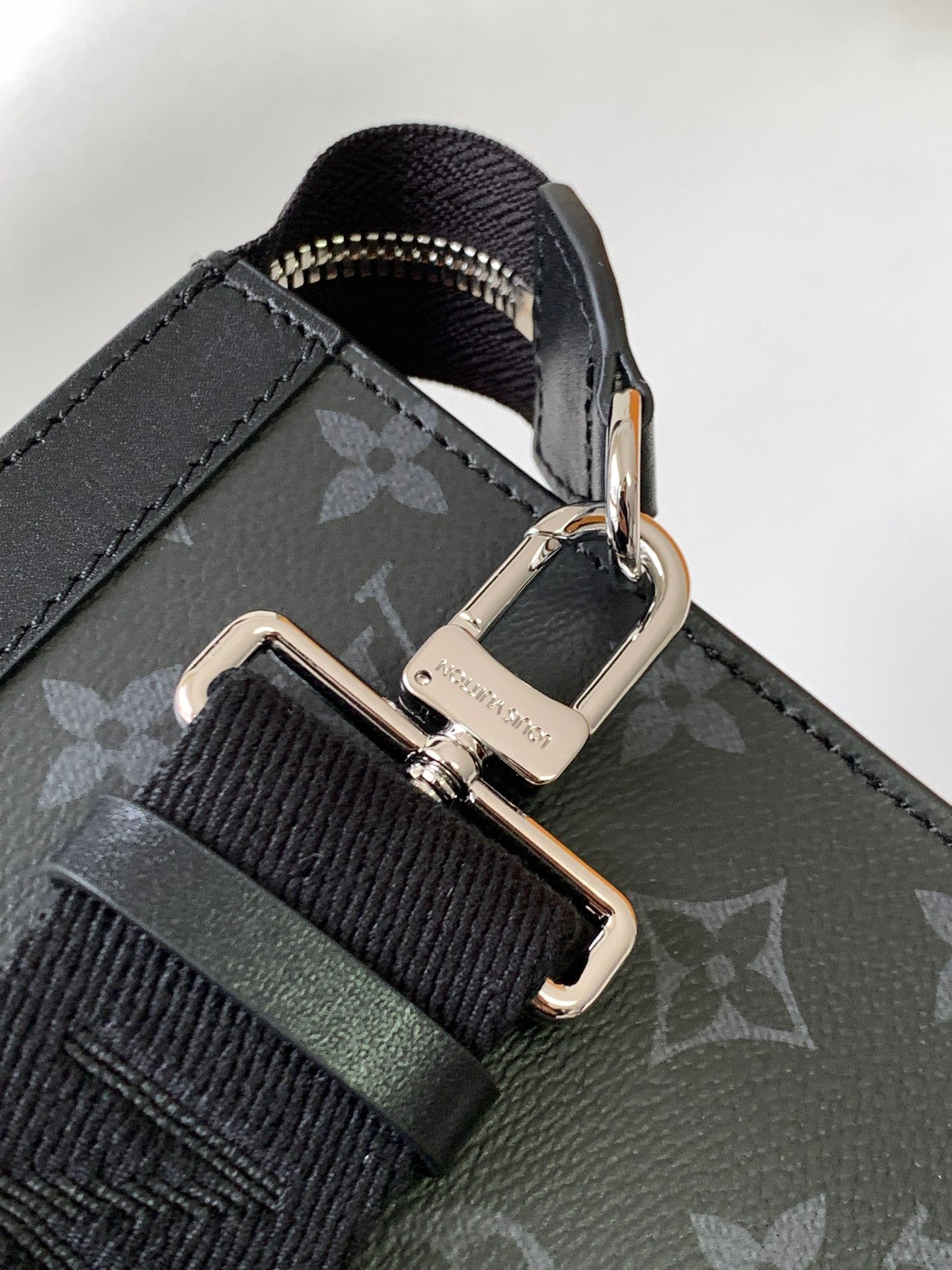 LV Alpha Wearable Wallet Black Grey Monogram Eclipse Canvas And Leather trim