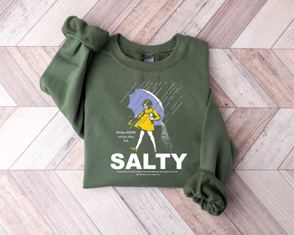 Stay Salty Girl Parody Shirt, Vintage Brand Spoof Tee, Funny Graphic Shirt, Retro Sarcastic Sweatshirt, Gift for Her, Womens Statement Tee