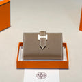 HM Mini Bearn Wallet 10.5 Etoupe Epsom GHW