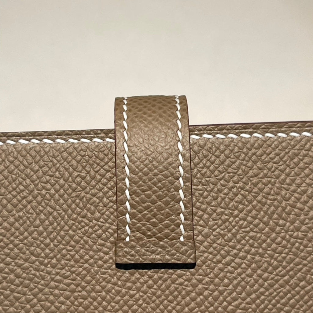 HM Mini Bearn Wallet 10.5 Etoupe Epsom GHW