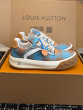 Louis Vuitton LV Tilted Sneaker (Blue & Terracotta Check)