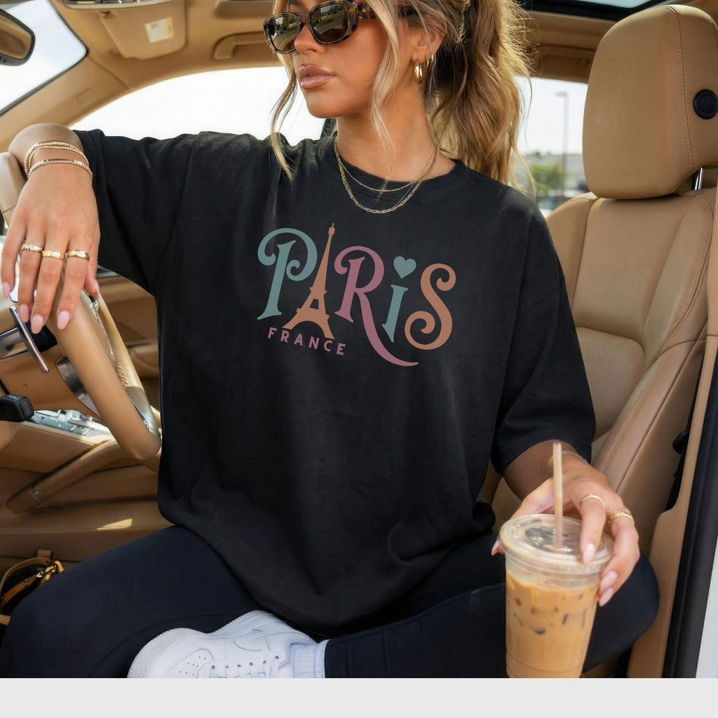 Comfort Colors Paris Eiffel Tower T-shirt French Paris Trip Shirt Trendy Paris Trip Tshirt Gift Old Money Aesthetic Girls Trendy Travel Tee