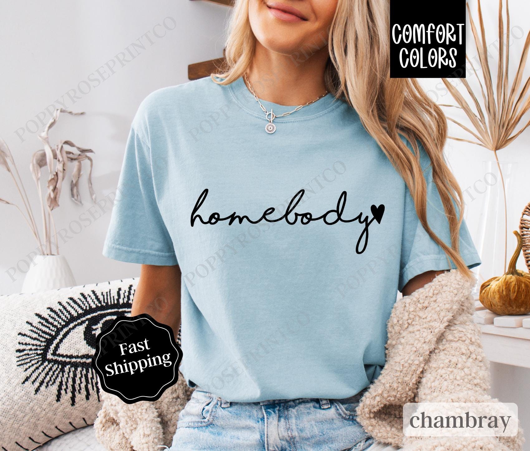 Homebody Shirt Comfort Colors, Cute Women's Tee, Trendy Women's Tshirt, Introvert Tee, Oversized Graphic Shirt, Gift for Her