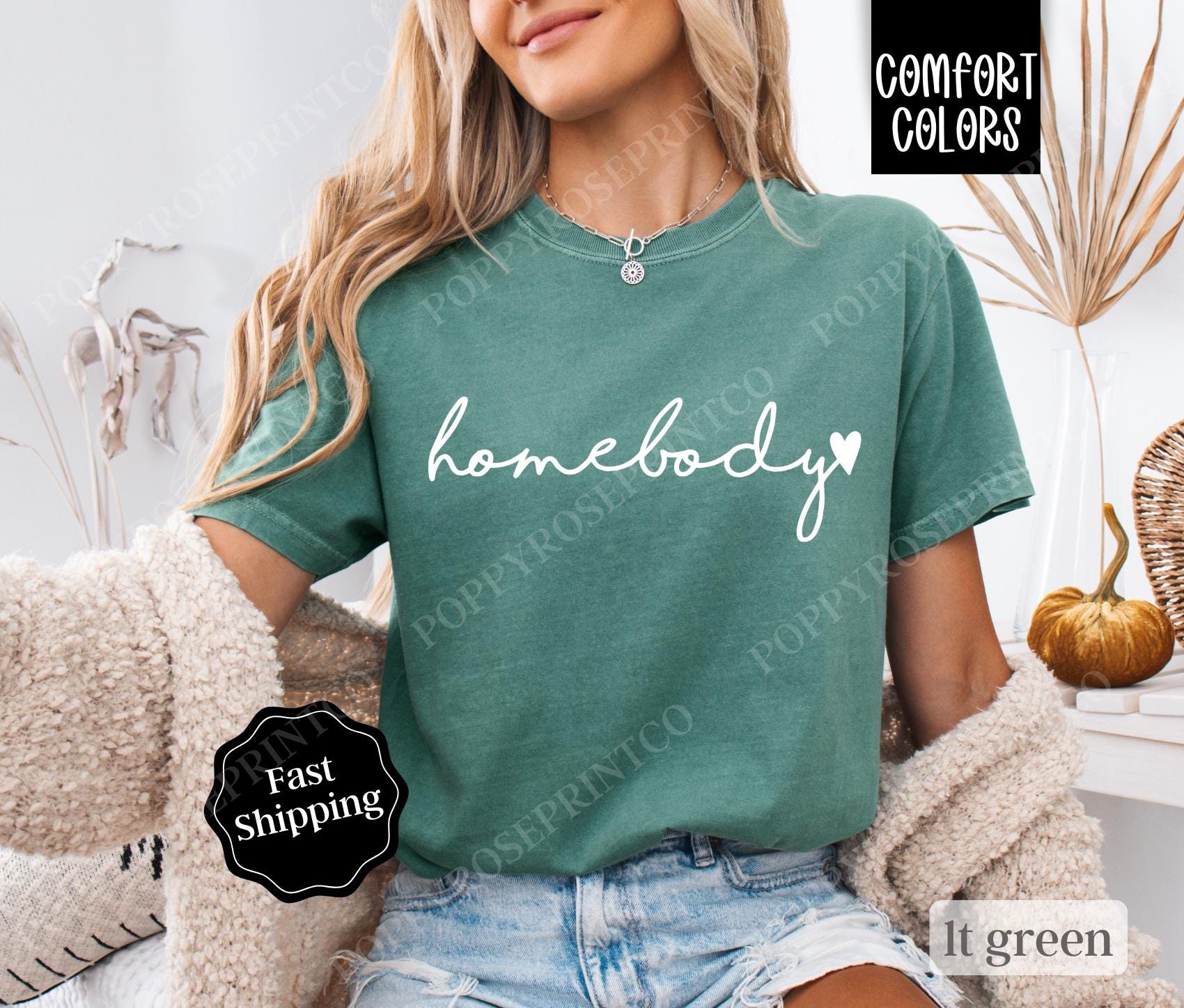 Homebody Shirt Comfort Colors, Cute Women's Tee, Trendy Women's Tshirt, Introvert Tee, Oversized Graphic Shirt, Gift for Her