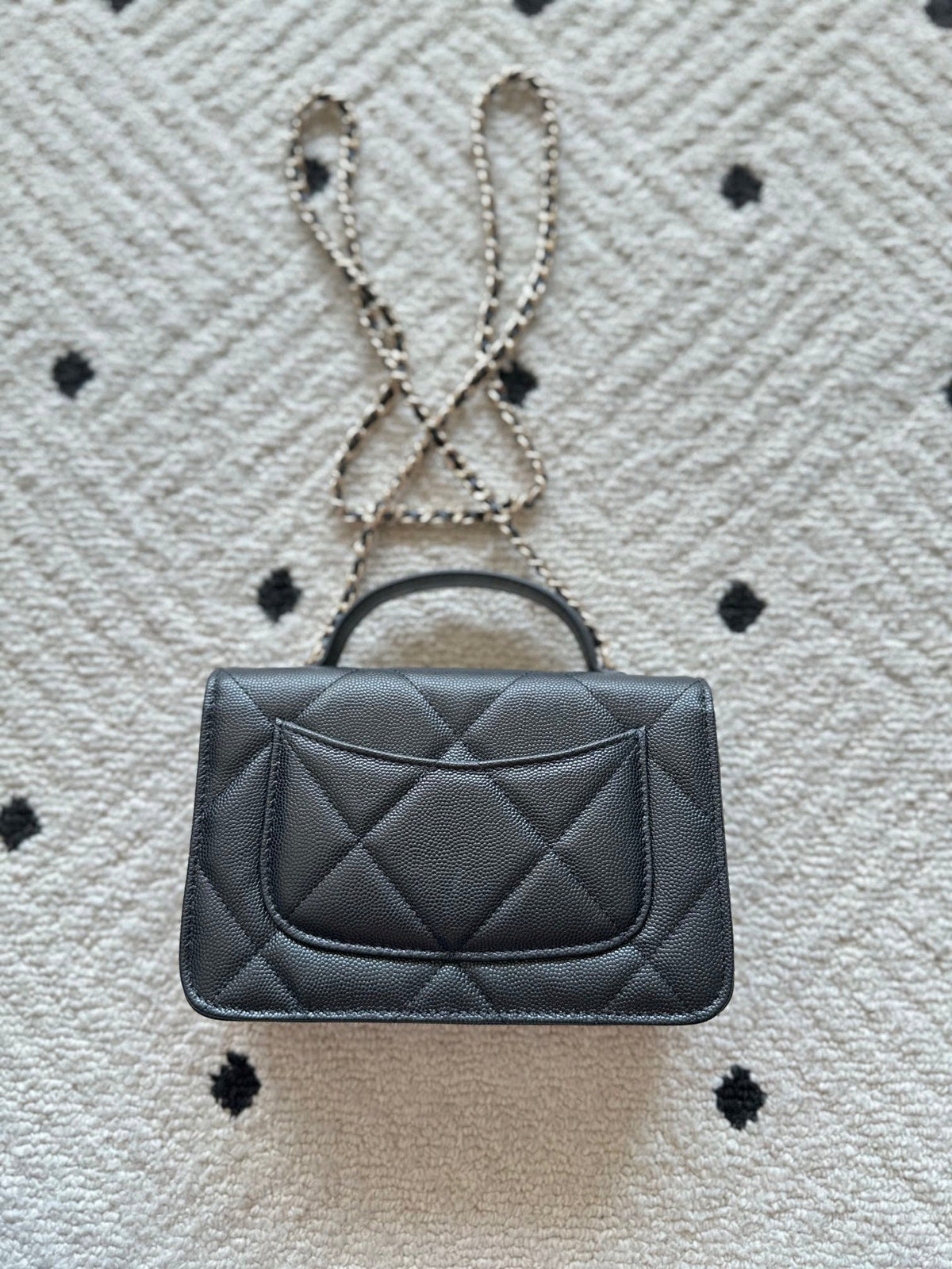 Chanel 2025 Trendy CC Wallet on Chain 19cm Bag Black Caviar Leather 320291