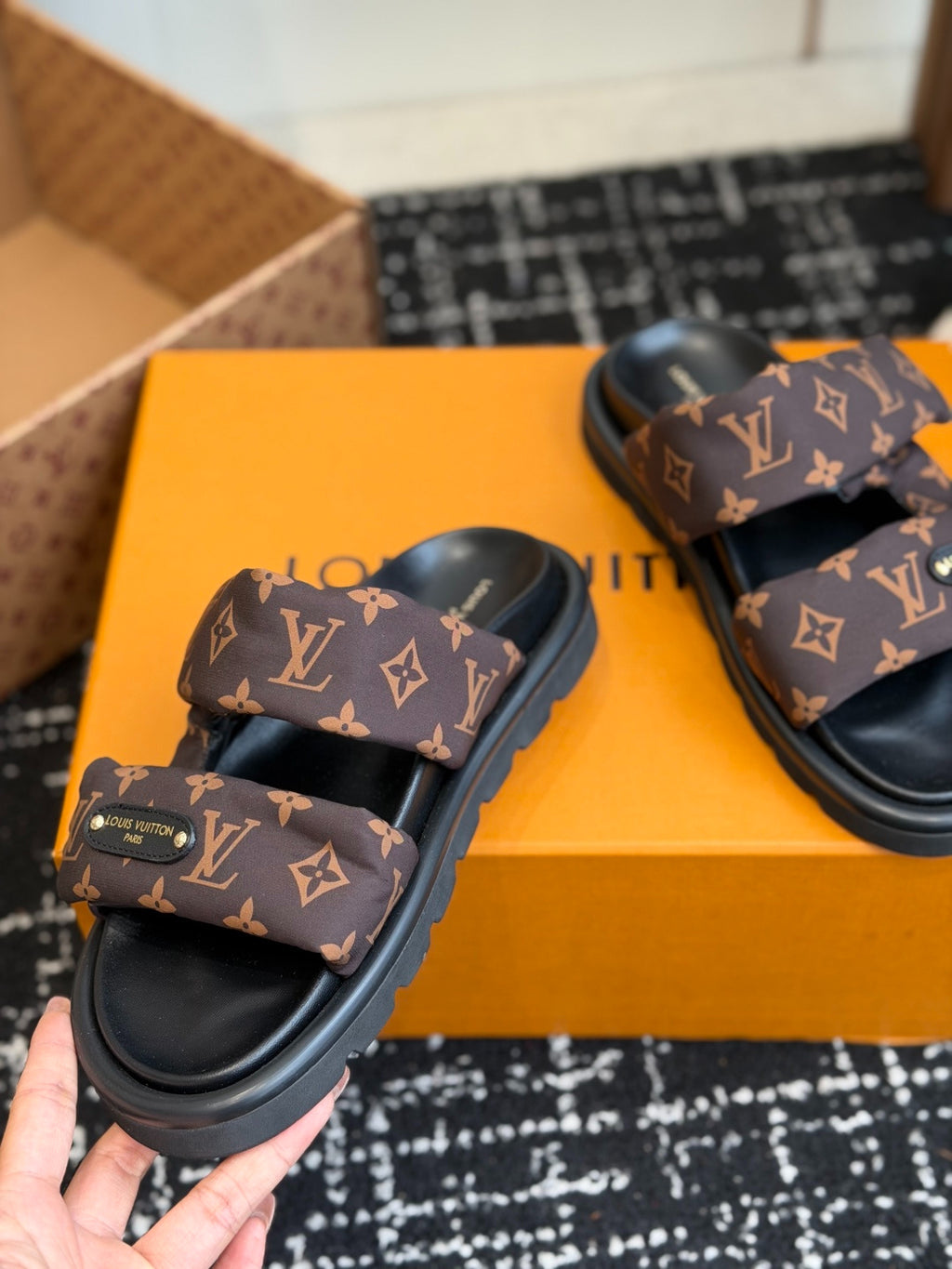 Louis Vuitton Pool Pillow Flat Comfort Mule "Cacao Brown"