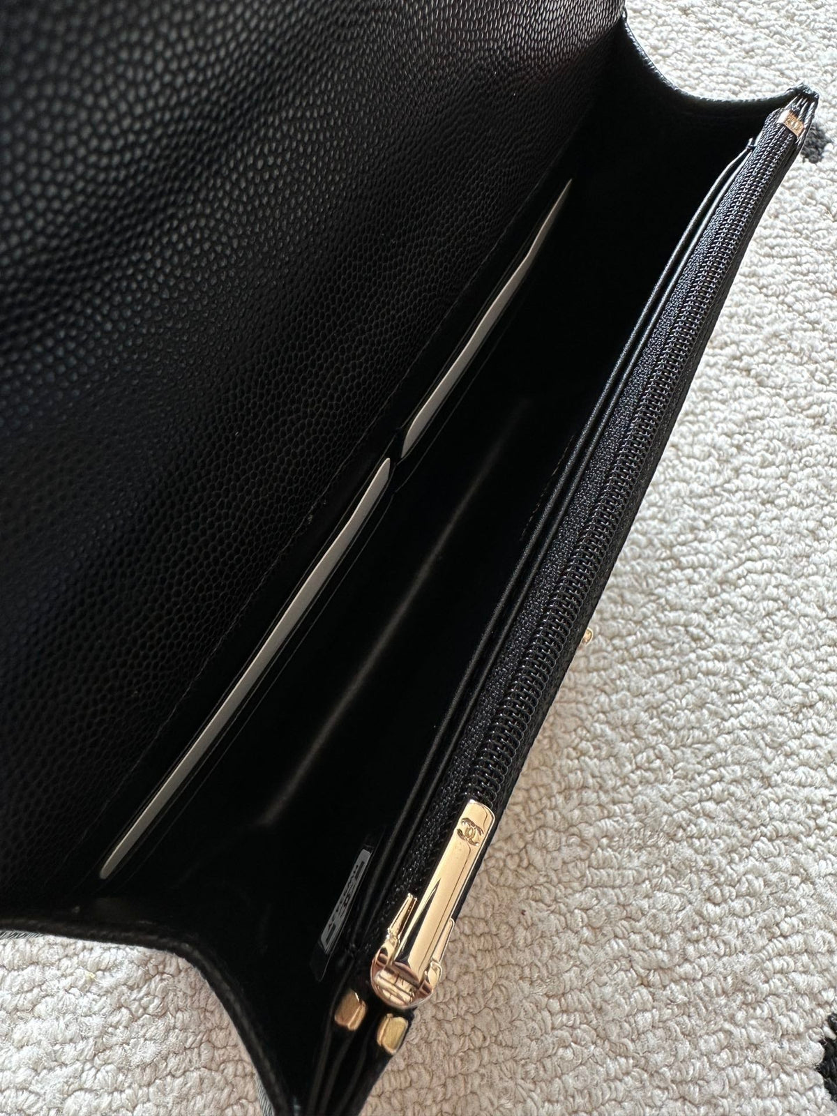 Chanel 2025 Trendy CC Wallet on Chain 19cm Bag Black Caviar Leather 320291