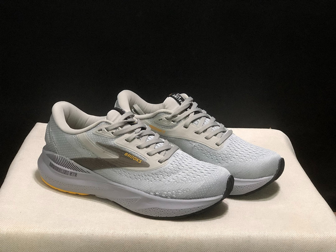 Brooks Adrenaline GTS 24 Support Road Running Shoes Light Grey Yellow