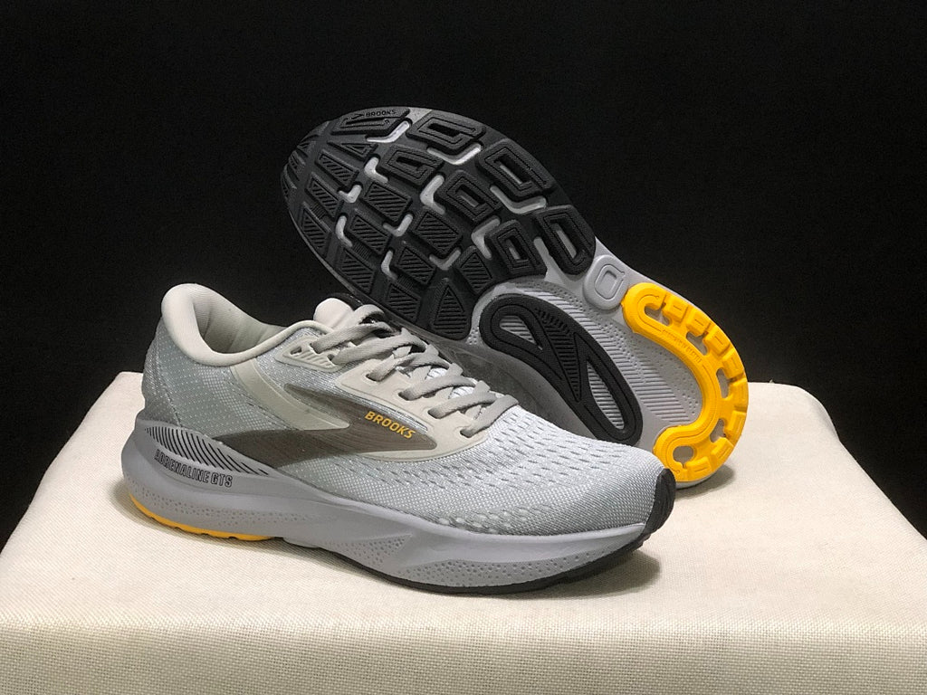Brooks Adrenaline GTS 24 Support Road Running Shoes Light Grey Yellow