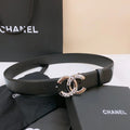 DOUBLE C BELT 40MM IN BLACK CALFSKIN SILVER BUCKLE EMBOSSED WHITE LOGO