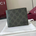 Gucci 25 GG Monogram Bifold 11cm Wallet Forest Green Leather 288792