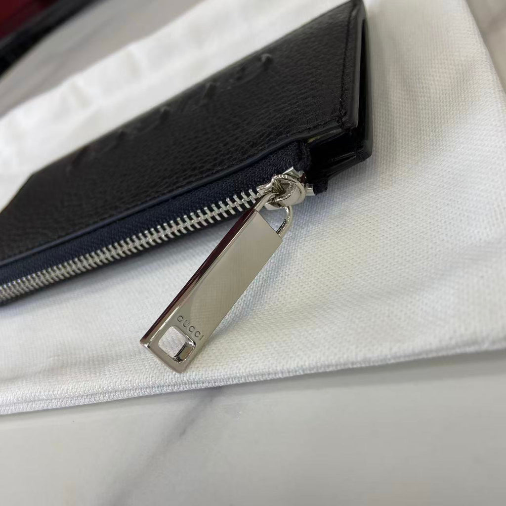 Gucci 25 Wallet 13.5cm Black Grained Cowhide 290505