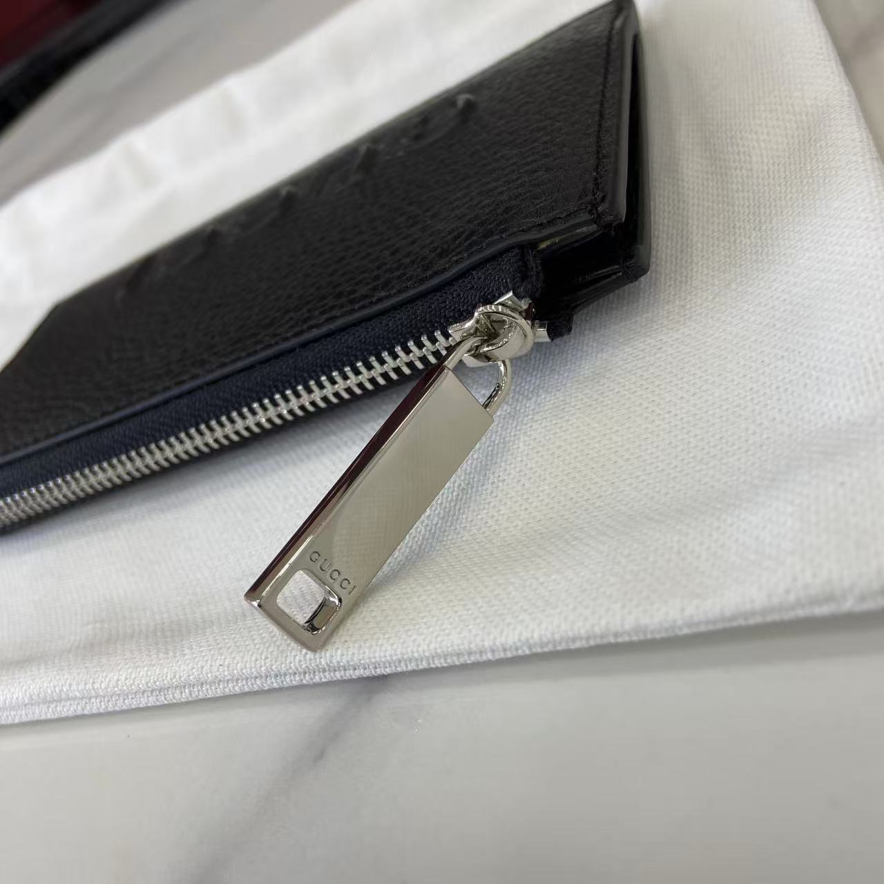Gucci 25 Wallet 13.5cm Black Grained Cowhide 290505