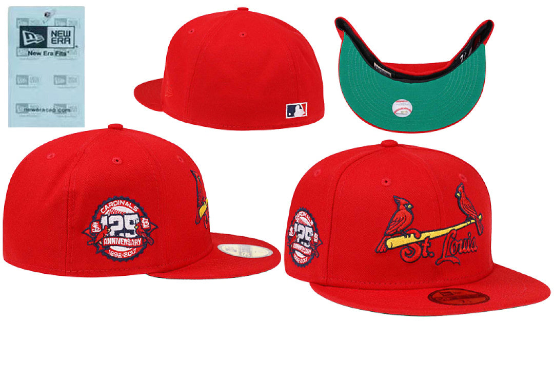 NEW ERA ST LOUIS CARDINALS WORLD SERIES CHAMPIONS 2006 SMOOTH RED EDITION 59FIFTY FITTED HAT