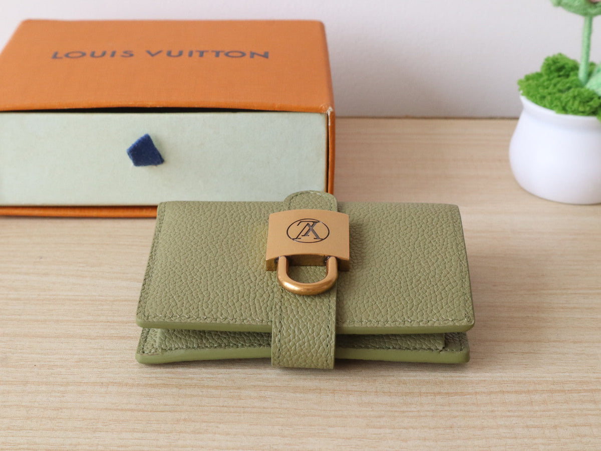 LV Portfoille Locky Wallet Olive Green in Cowhide 287574