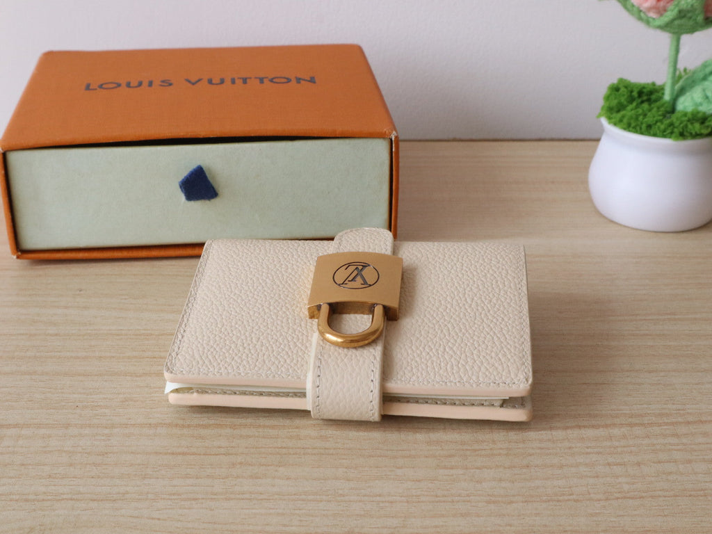 LV Portfoille Locky Wallet Cream in Cowhide 287573