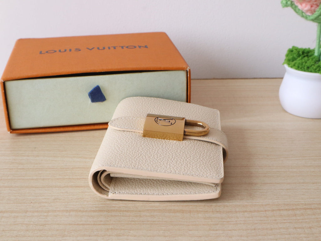LV Portfoille Locky Wallet Cream in Cowhide 287573