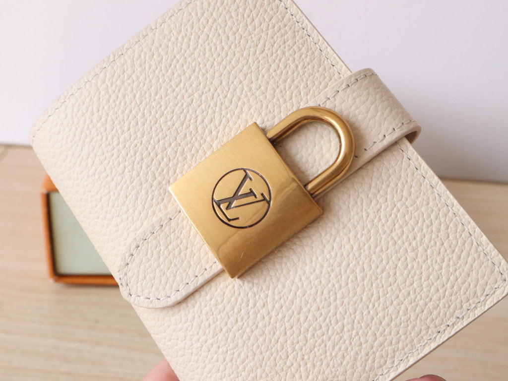 LV Portfoille Locky Wallet Cream in Cowhide 287573