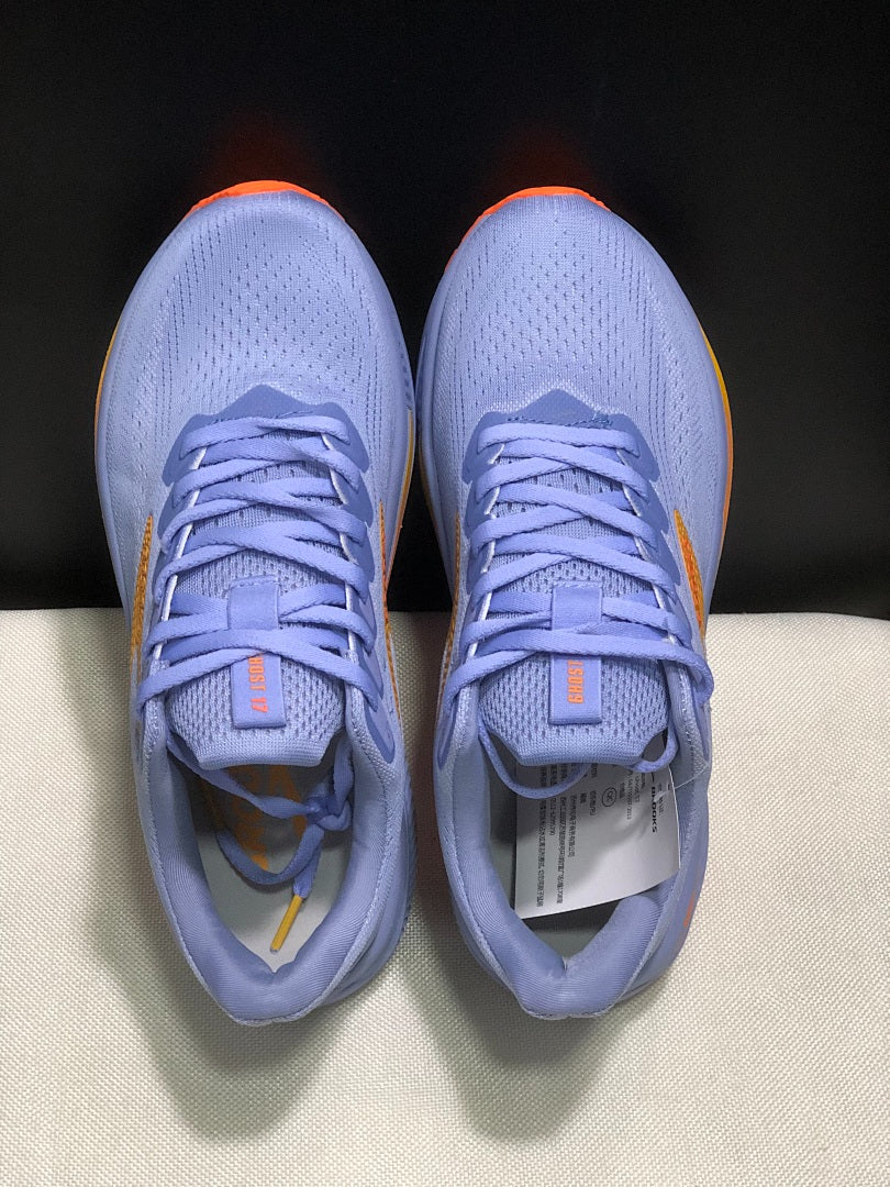 Brooks Ghost 17 Neutral Road Running Shoes Periwinkle Blue Orange
