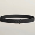HM Yachting Buckle Belt 32mm Black Leather 187515