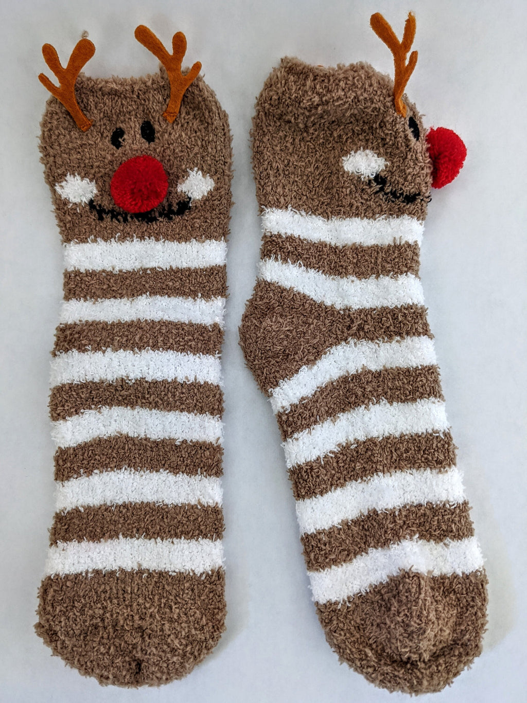Holiday Fluffy Cozy Fuzzy Socks are back!!!  Santa, Snowman or Reindeer choices