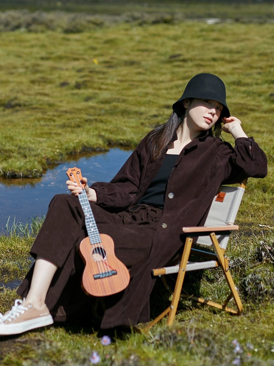 Corduroy Trench Coat Oversized Cardigan Jacket Autumn/Winter Wear, Mid-length Coat Loose Customizable Handmade Warm Jacket Vintage Outfit