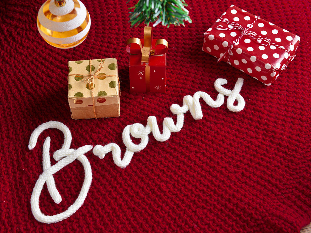 Personalized Christmas Tree Skirt, Family Christmas Tree Skirts, Custom House Warming Gift, Christmas Home Decor, Christmas Decorations