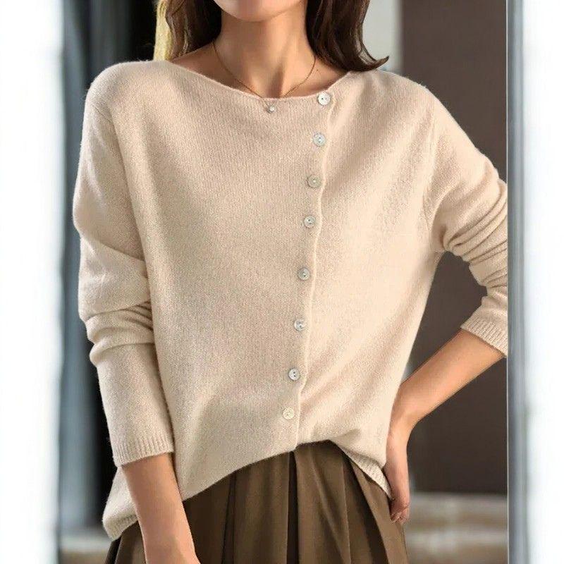 Elegant Knitted Cardigan for Women | Button-Up Autumn Winter Sweater