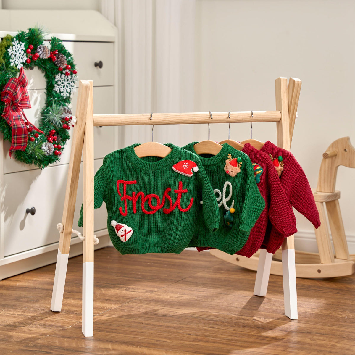 2025 Christmas Sweater - Custom Name Knit Sweater - Toddler Knit Jumper - Christmas Jumper Day
