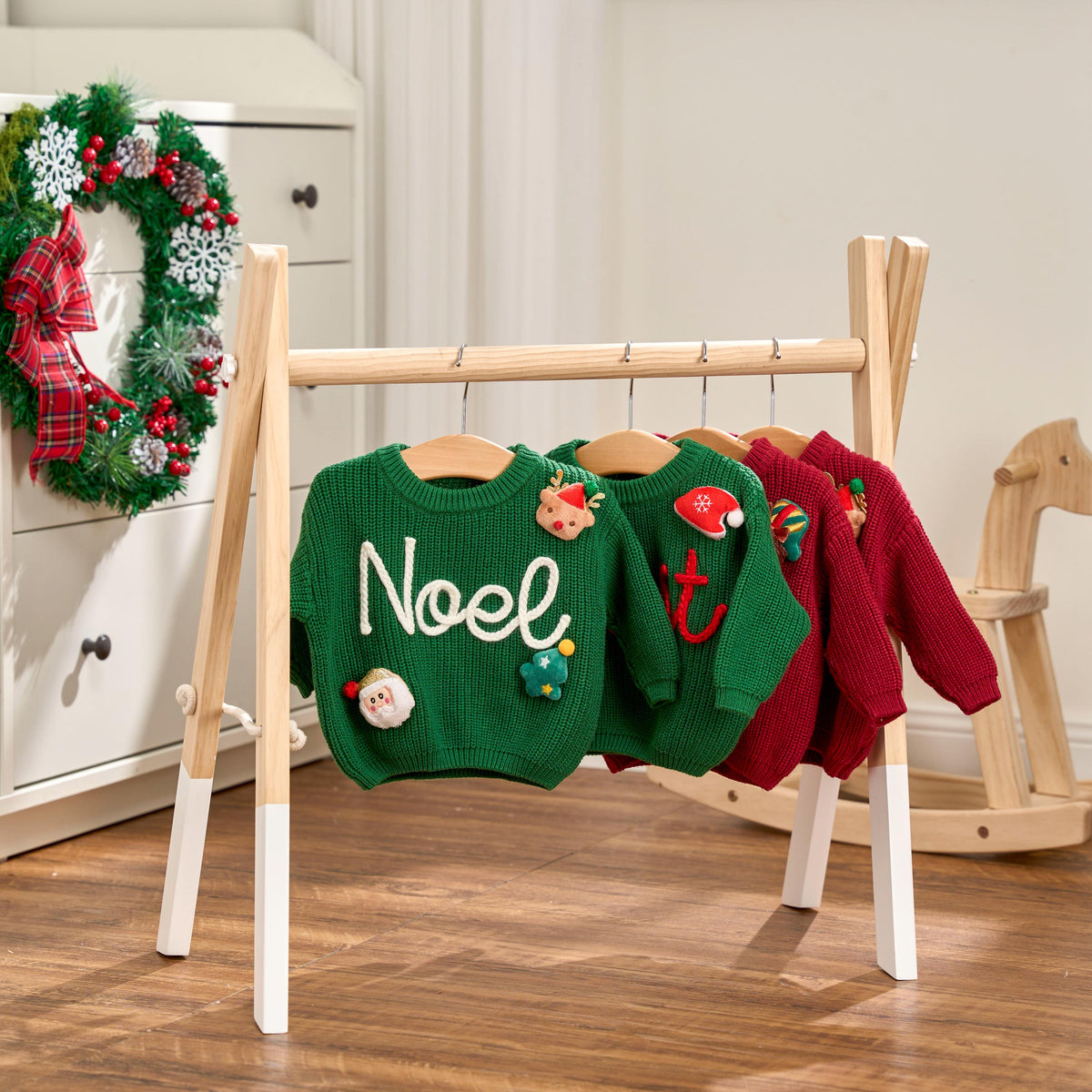 2025 Christmas Sweater - Custom Name Knit Sweater - Toddler Knit Jumper - Christmas Jumper Day
