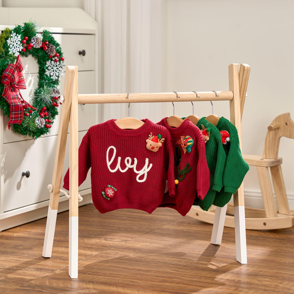 2025 Christmas Sweater - Custom Name Knit Sweater - Toddler Knit Jumper - Christmas Jumper Day