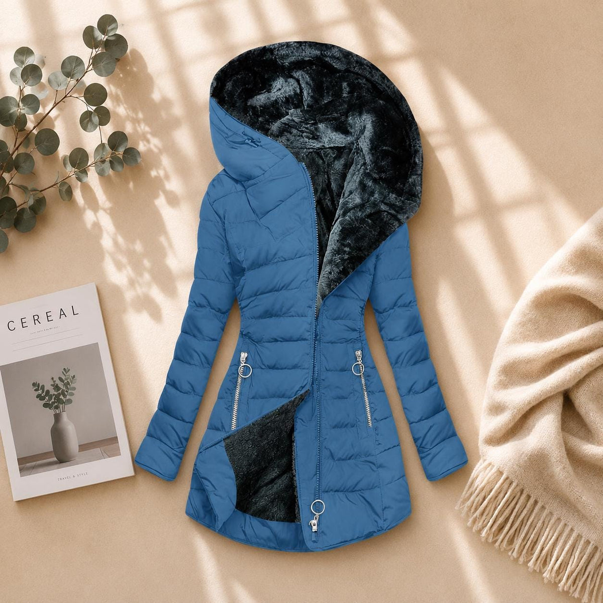 Women's Hooded Winter Puffer Coat Warm Quilted Long Parka Jacket
