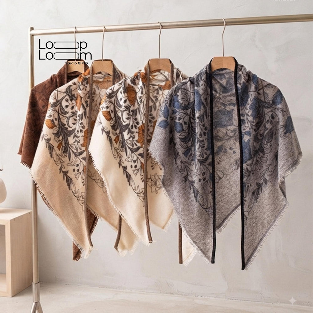 100% Pure Cashmere Shawl for Women, Soft Equestrian Fall Wrap, Elegant Quiet Luxury Autumn Accessory, Gift for Her, Lightweight Winter Shawl