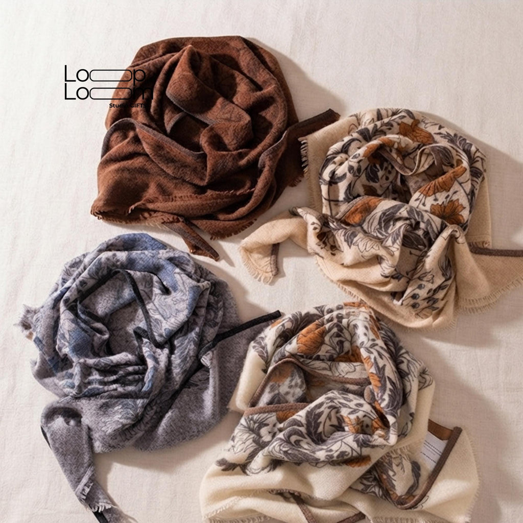100% Pure Cashmere Shawl for Women, Soft Equestrian Fall Wrap, Elegant Quiet Luxury Autumn Accessory, Gift for Her, Lightweight Winter Shawl