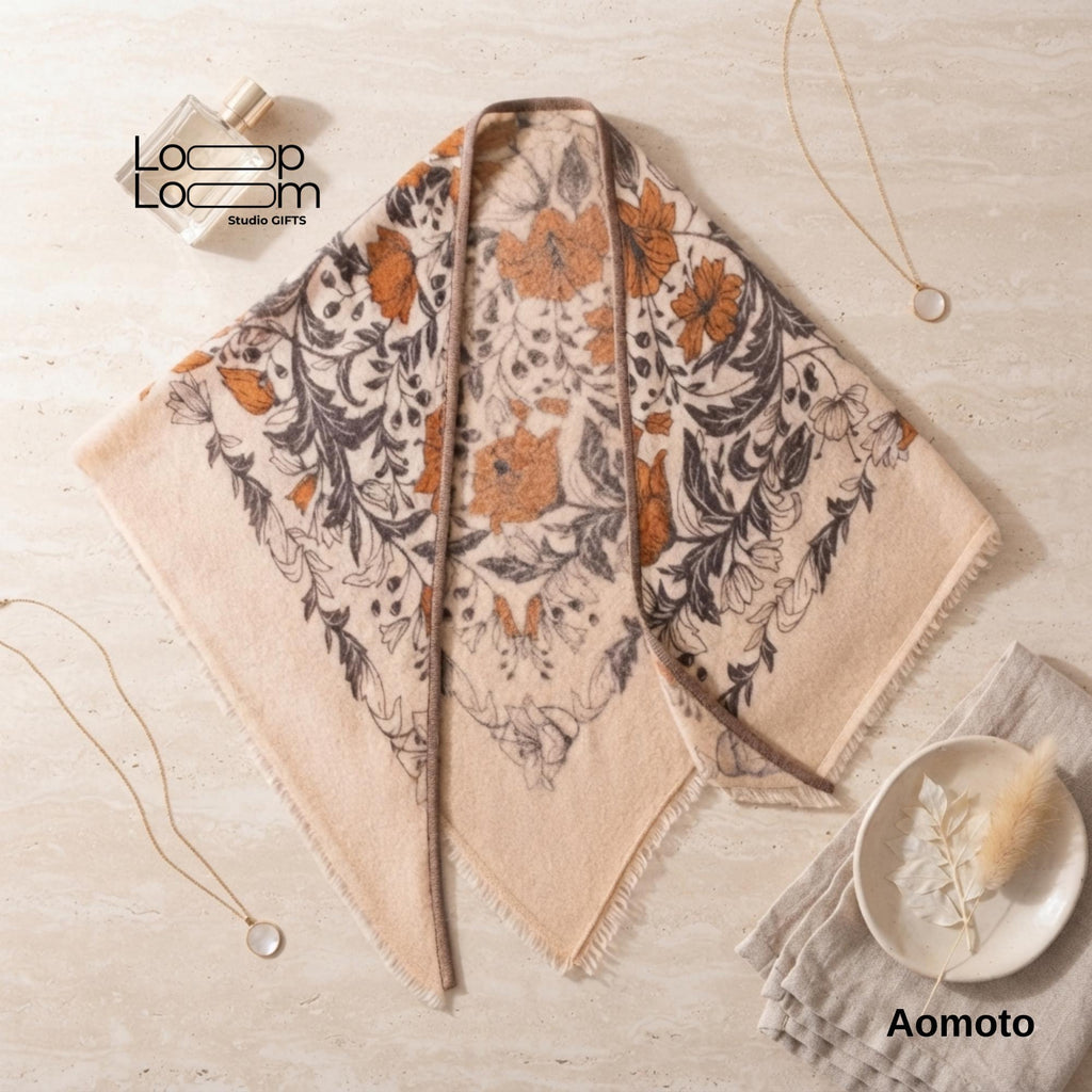 100% Pure Cashmere Shawl for Women, Soft Equestrian Fall Wrap, Elegant Quiet Luxury Autumn Accessory, Gift for Her, Lightweight Winter Shawl