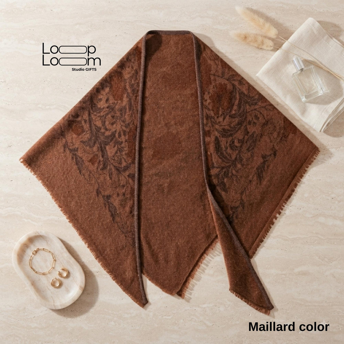 100% Pure Cashmere Shawl for Women, Soft Equestrian Fall Wrap, Elegant Quiet Luxury Autumn Accessory, Gift for Her, Lightweight Winter Shawl