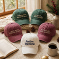 Sarcastic Christmas Phrase Baseball Caps, Gen Z Washed Cotton Hats