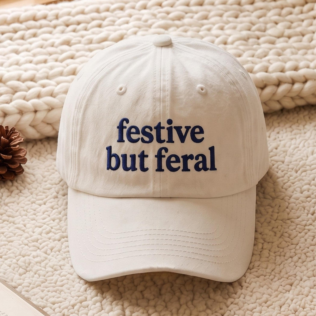 Sarcastic Christmas Phrase Baseball Caps, Gen Z Washed Cotton Hats