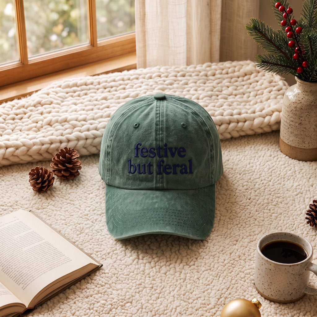Sarcastic Christmas Phrase Baseball Caps, Gen Z Washed Cotton Hats