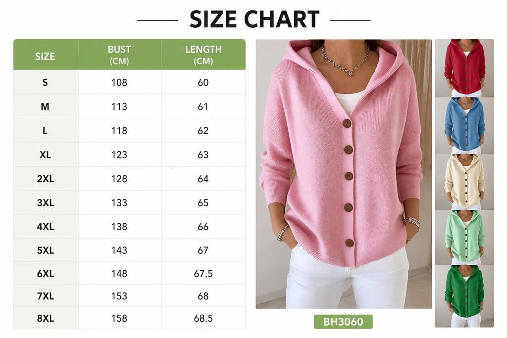 Women's Cozy Hooded Cardigan | Button Front Knit Sweater | Casual Fall Winter Layering