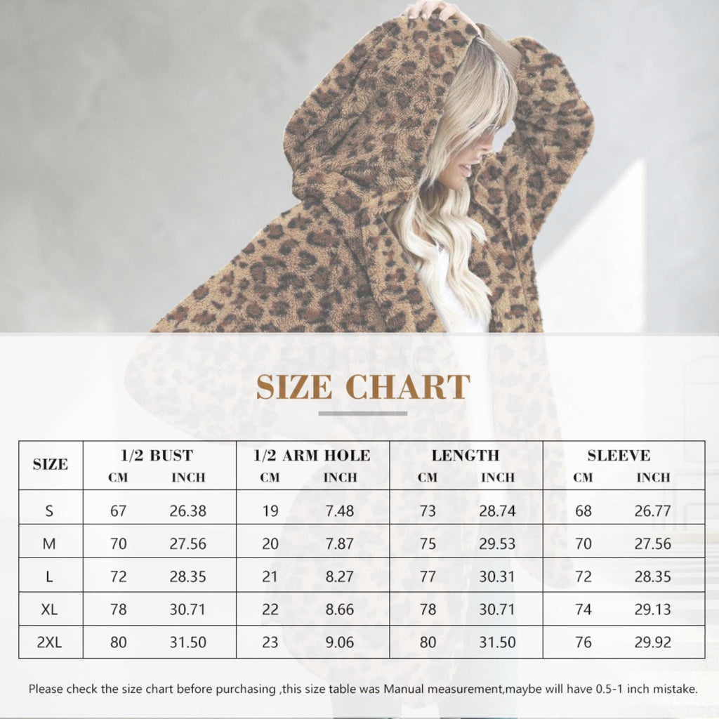 Women's Fuzzy Hooded Jacket Sherpa Cardigan Open Front Cozy Fall Winter Coat