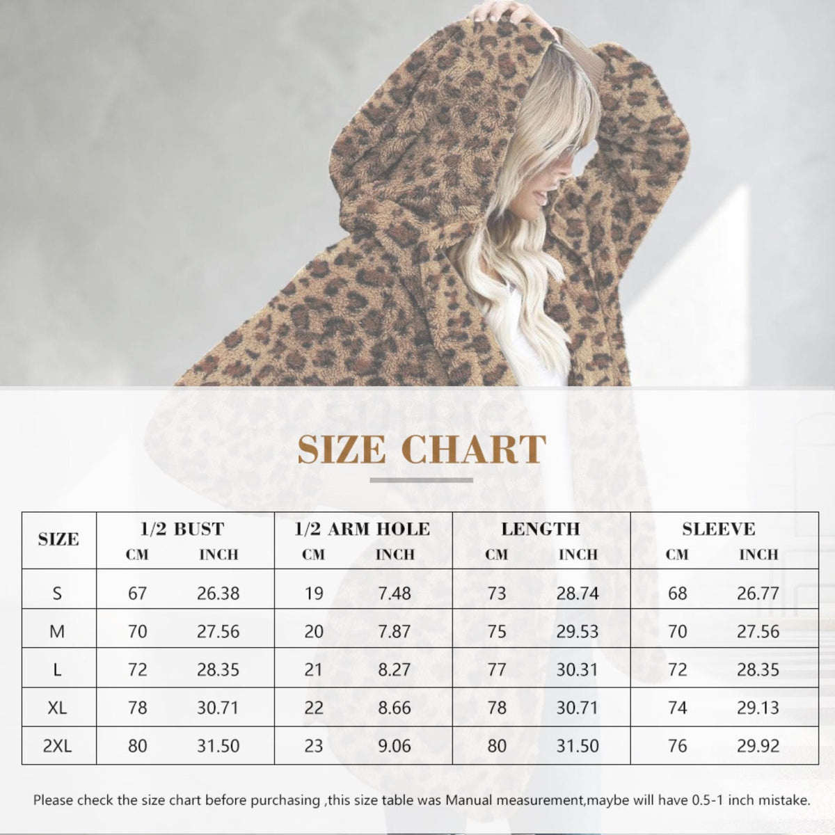 Women's Fuzzy Hooded Jacket Sherpa Cardigan Open Front Cozy Fall Winter Coat