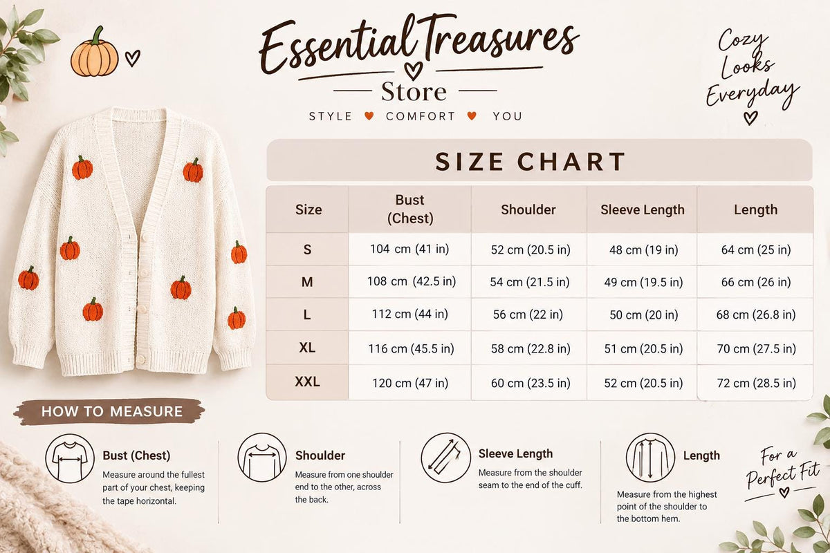 Pumpkin Embroidery Cardigan, Women's Open Front Knit Sweater, Long Sleeve Fall Winter Layering Coat