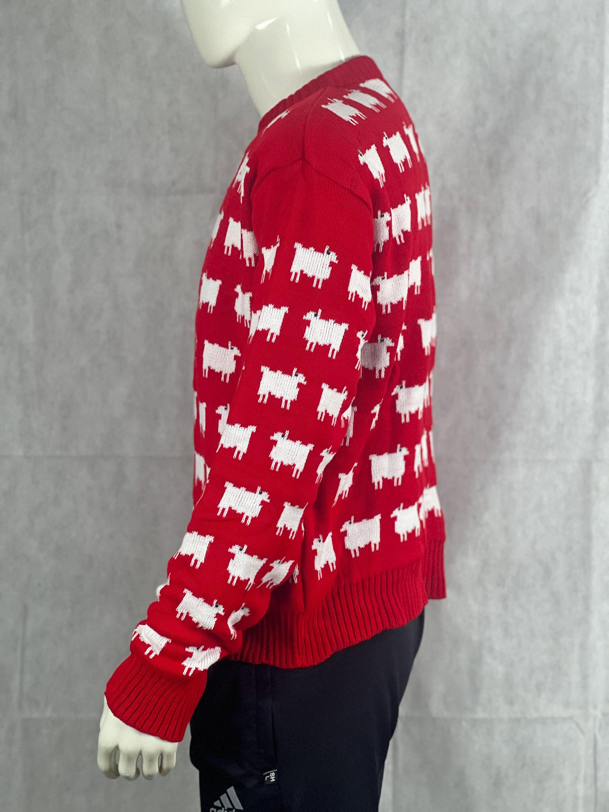 Royal Sheep Red Jumper – Vintage Princess Style Sweater – Hand Made Customized Sweater