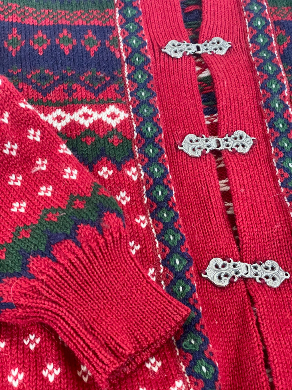 1980s Nordstrikk Wool Norwegian Cardigan. L